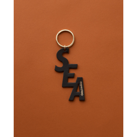 WIND AND SEA / BLACK LEATHER (S_E_A) KEY HOLDER