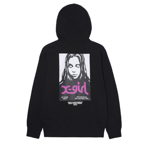 X-girl / FACE POSTER SWEAT HOODIE | KNOWLEDGE