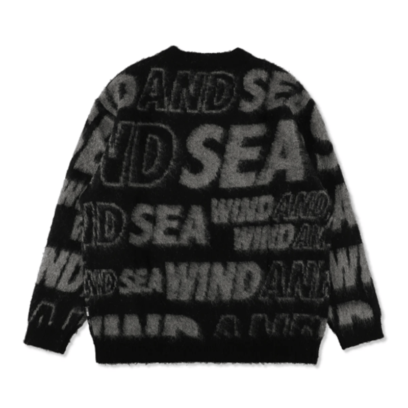 WIND AND SEA / Shaggy Logo Knit Sweater | KNOWL