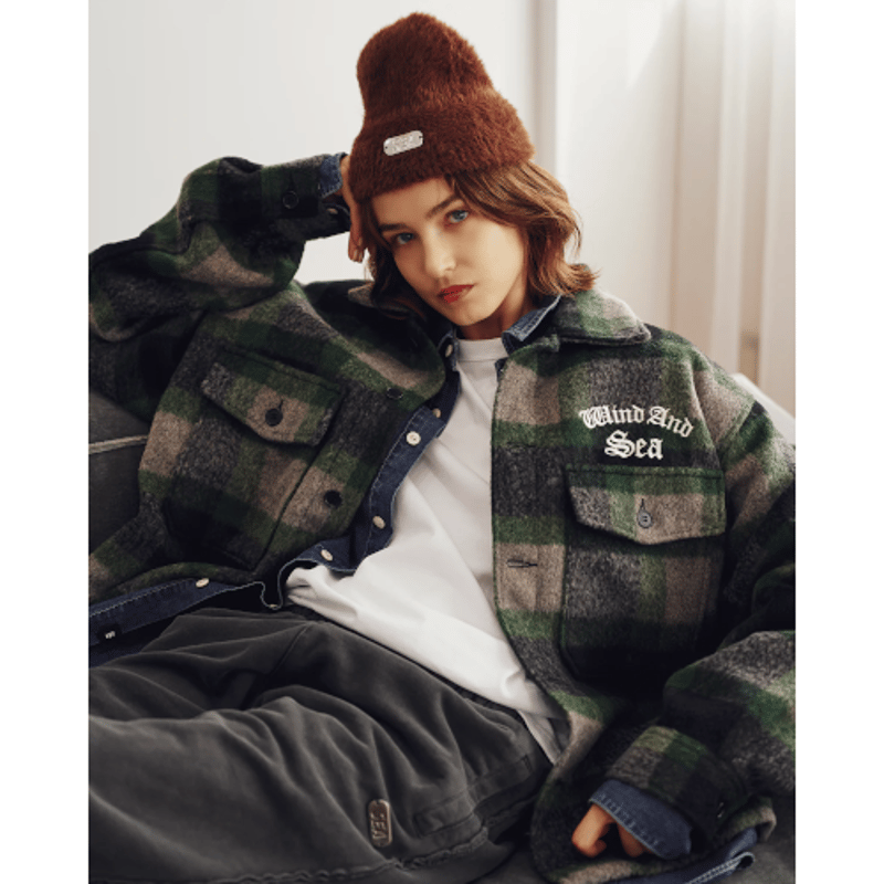 新品WIND AND SEA Shaggy Plaid Shirt Jacket WIND AND SEA / Shaggy Plaid Shirt Jacket | KNOW WIND AND SEA