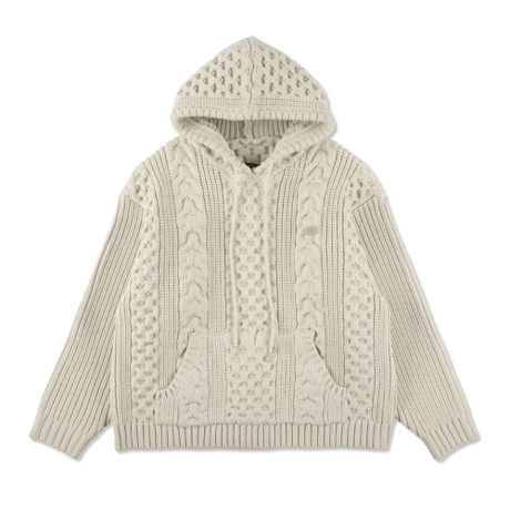 WIND AND SEA / Cable Knit Hooded Sweater | KNOW