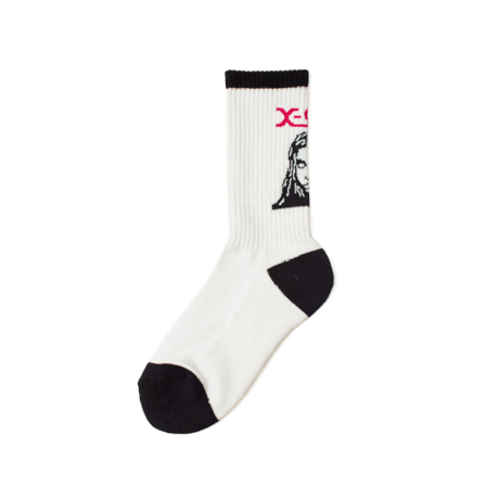 X-girl FACE / JACQUARD RIBBED SOCKS