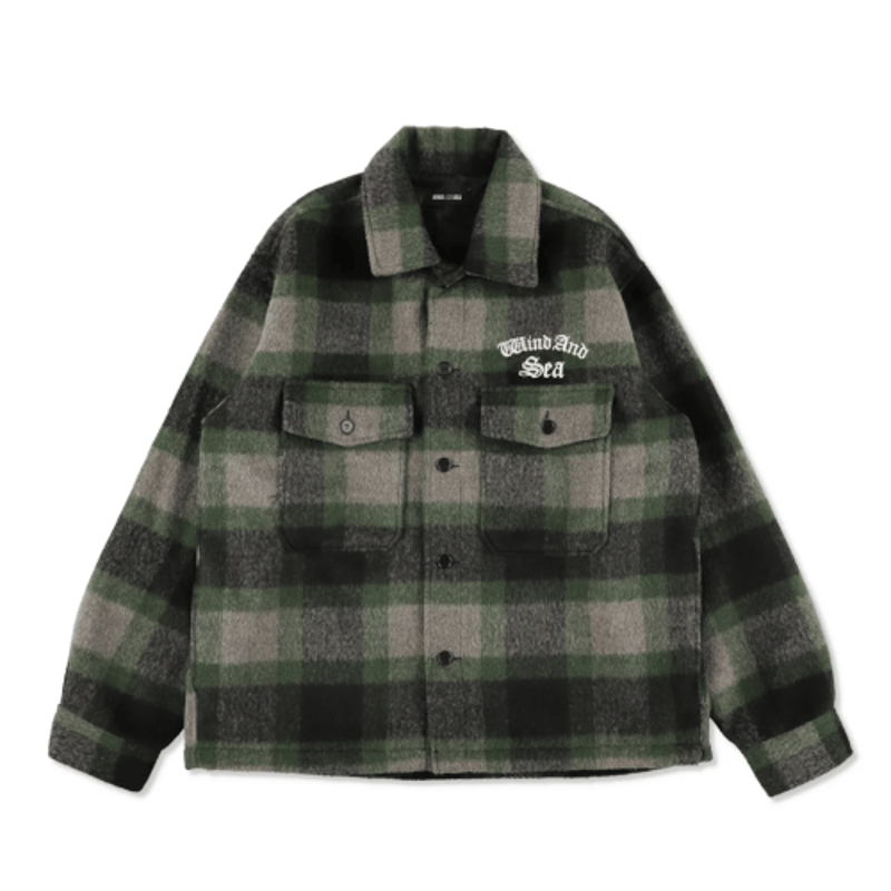 WIND AND SEA / Shaggy Plaid Shirt Jacket | KNOW