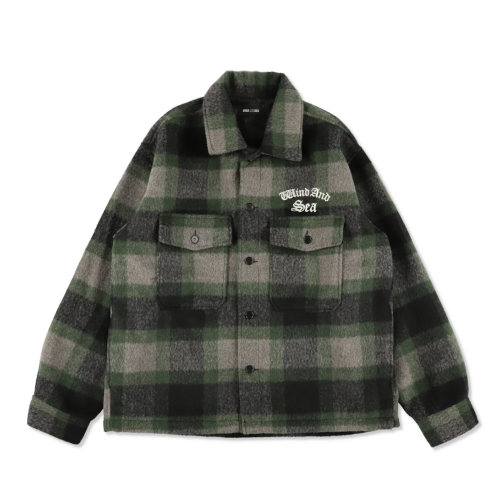 新品WIND AND SEA Shaggy Plaid Shirt Jacket WIND AND SEA / Shaggy Plaid Shirt Jacket | KNOW WIND AND SEA