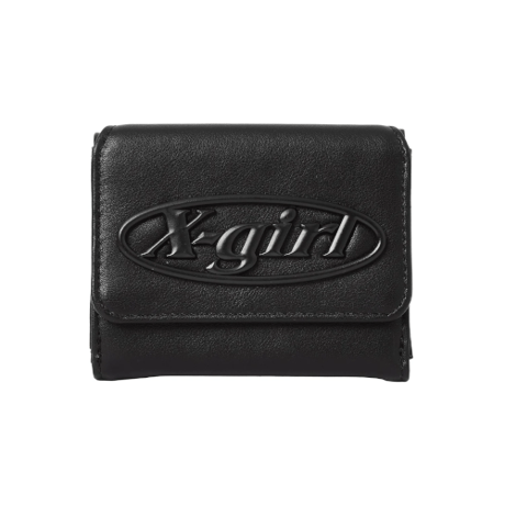X-girl / TONAL OVAL LOGO BUCKLE FAUX LEATHER MINI WALLET