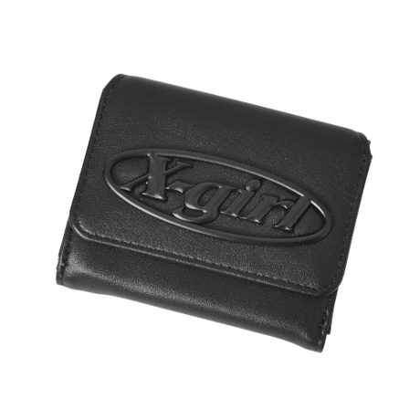 X-girl / TONAL OVAL LOGO BUCKLE FAUX LEATHER MINI WALLET
