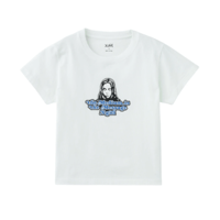 X-girl / GLITTER LOGO AND FACE S/S BABY TEE