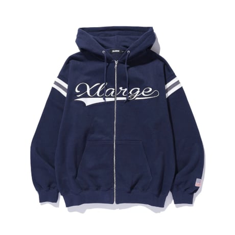 XLARGE / LINE ZIP UP HOODED SWEATSHIRT
