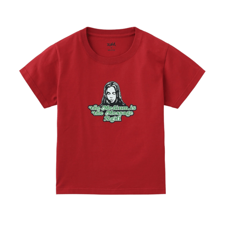 X-girl / GLITTER LOGO AND FACE S/S BABY TEE