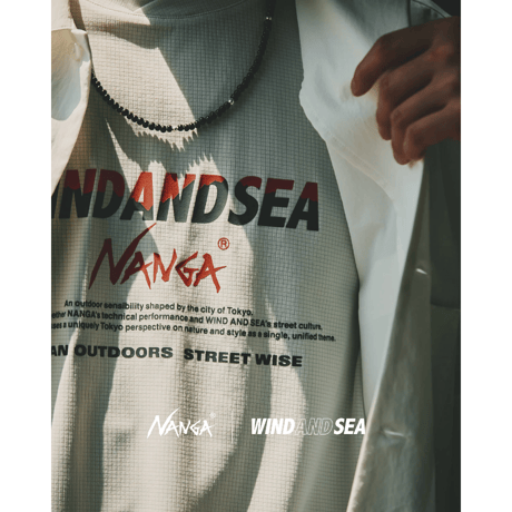 WIND AND SEA / NANGA x WDS POWER DRY NW LOGO TEE