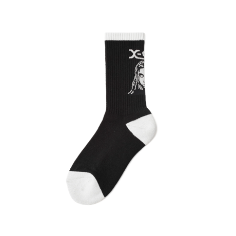 X-girl FACE / JACQUARD RIBBED SOCKS