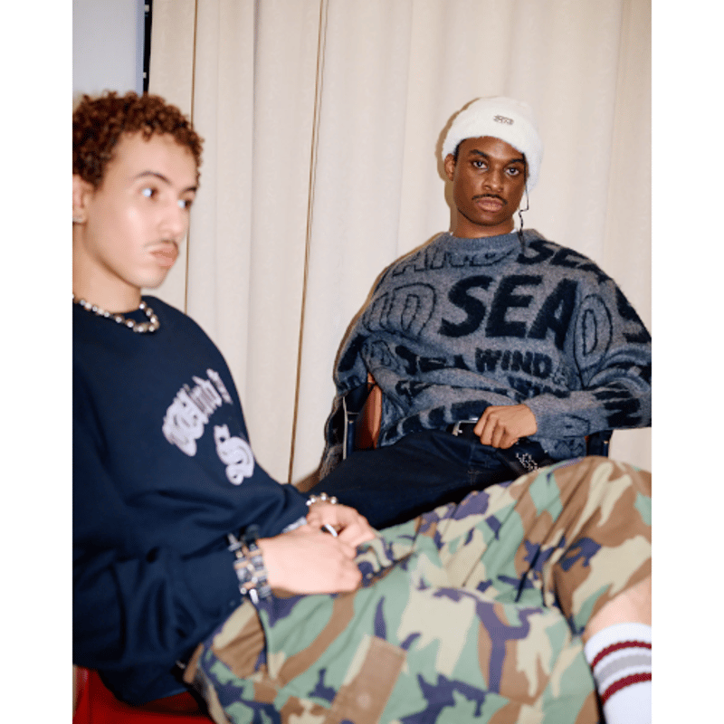 トップス wind and sea Shaggy Knit Sweater L gray WIND AND SEA / Shaggy BIGSEA Knit Sweater | KNO