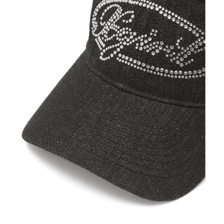 X-girl / RHINESTONE OVAL LOGO 6PANEL DENIM CAP