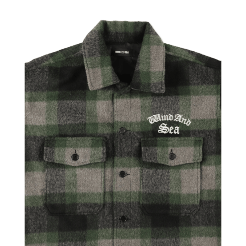 WIND AND SEA / Shaggy Plaid Shirt Jacket | KNOW