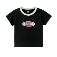 X-girl / GRADATION GLITTER OVAL LOGO S/S BABY