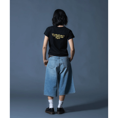 X-girl / GLITTER LOGO AND FACE S/S BABY TEE