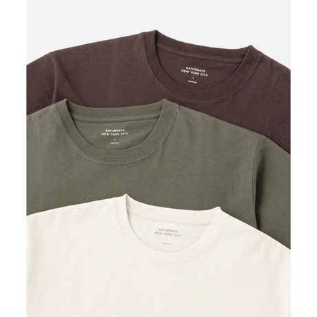Saturdays NYC / 3Pack T-Shirt Ecru(キナリ)