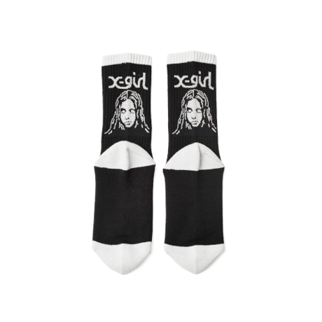 X-girl FACE / JACQUARD RIBBED SOCKS