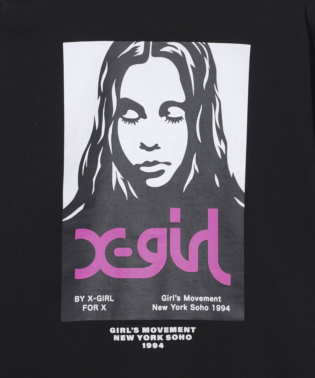X-girl / FACE POSTER SWEAT HOODIE | KNOWLEDGE