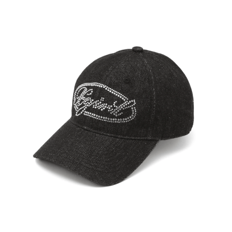 X-girl / RHINESTONE OVAL LOGO 6PANEL DENIM CAP