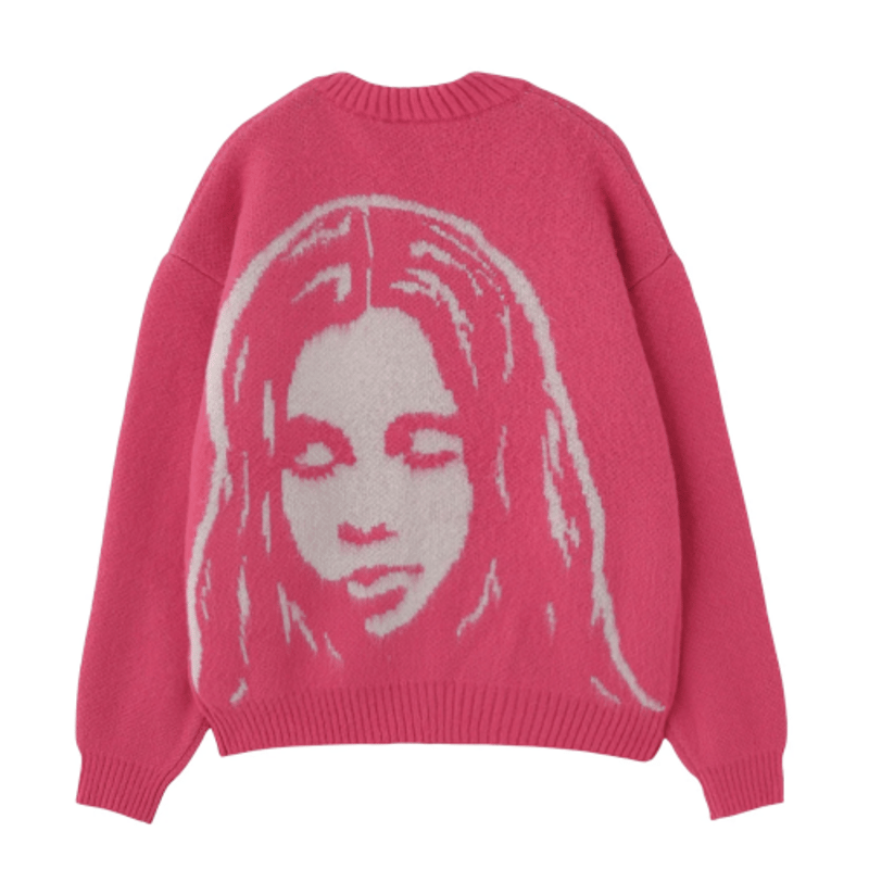 X-girl / FACE JACQUARD KNIT CARDIGAN | KNOWLEDGE