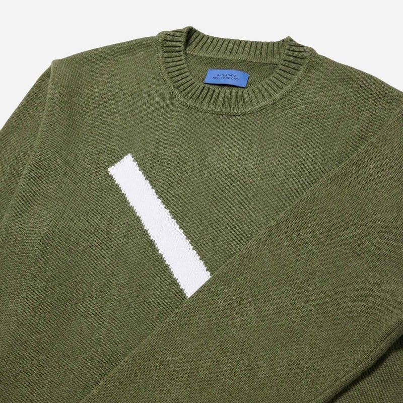 【グリーン（30）】Greg Slash Sweater Saturdays NYC / GREG SLASH SWEATER | KNOWLEDGE