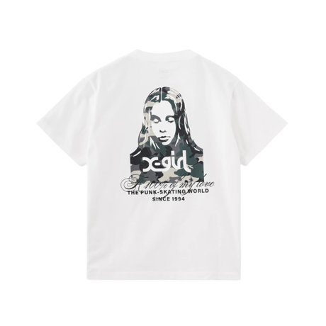 X-girl / HIBISCUS CAMOUFLAGE FACE S/S TEE