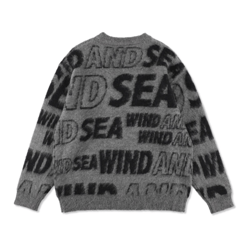 WIND AND SEA / Shaggy Logo Knit Sweater | KNOWL
