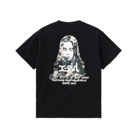 X-girl / HIBISCUS CAMOUFLAGE FACE S/S TEE