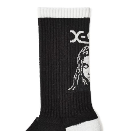 X-girl FACE / JACQUARD RIBBED SOCKS