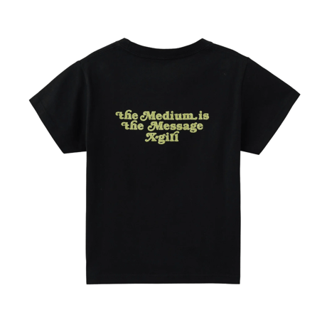 X-girl / GLITTER LOGO AND FACE S/S BABY TEE