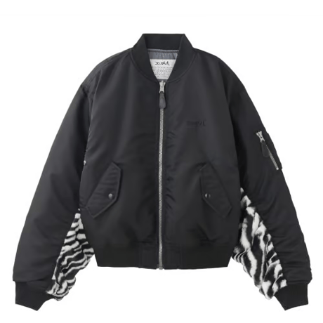 X-girl / PANELED FUR REVERSIBLE MA-1 JACKET