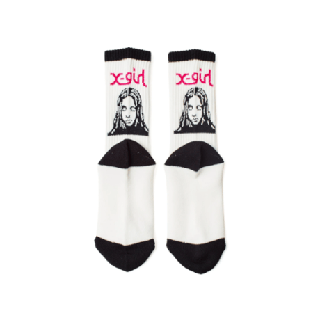 X-girl FACE / JACQUARD RIBBED SOCKS