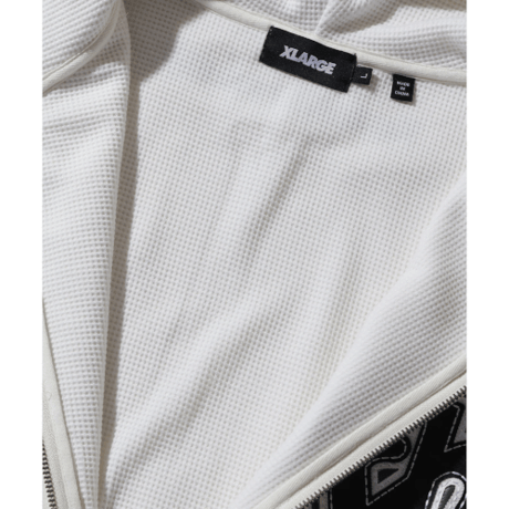 XLARGE / PATCHED THERMAL ZIP UP HOODED SWEATSHIRT
