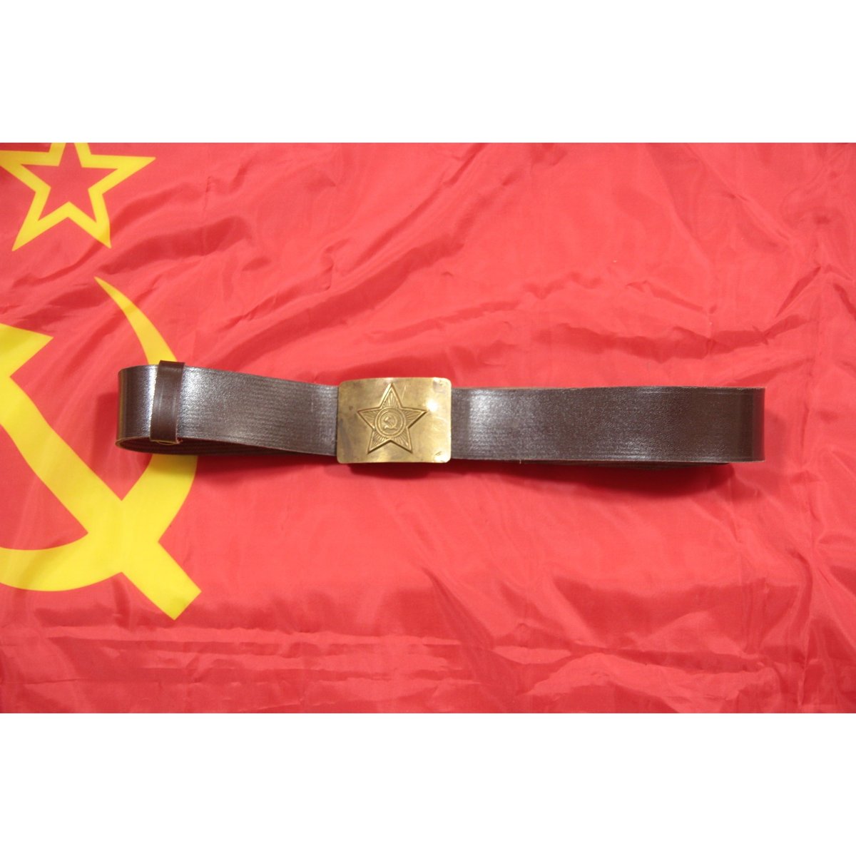 ソ連製 革製 金バックル ベルト 1988年製 | ロシアの梅