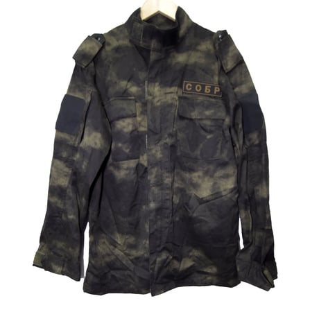 SOBR放出 官給品 Black Moss迷彩 戦闘服 上下セット  パッチ付き