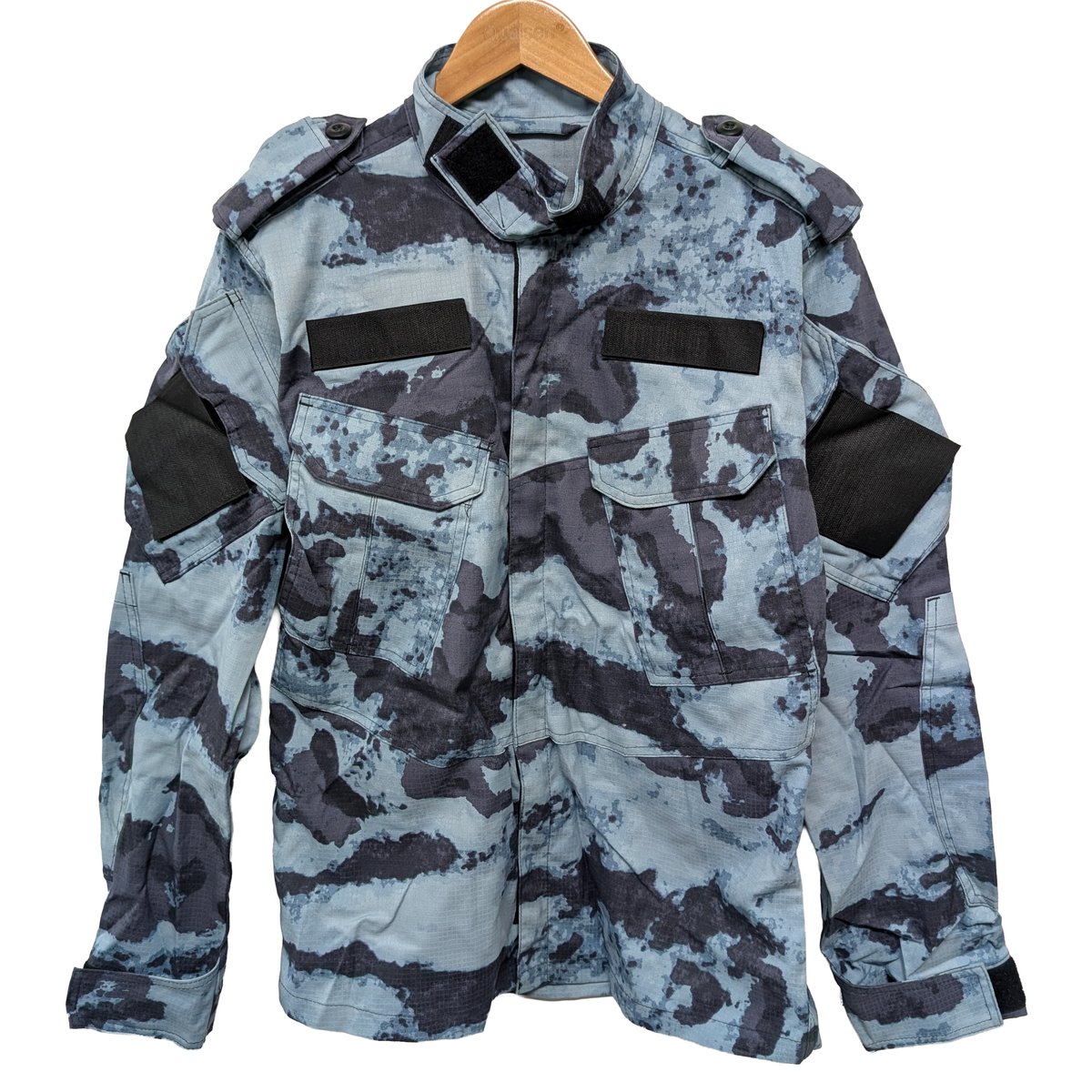 ロシア警察迷彩戦闘服 帽子付き Rosgvardia 官給品 Urban Blue Moss迷彩 戦闘服 上下セット | ロシアの梅