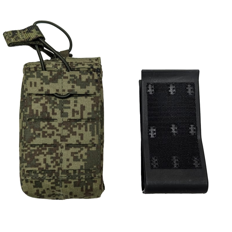 ArsArma製 クリップ付き AK fast マガジンポーチ molle デジタルフローラ迷...