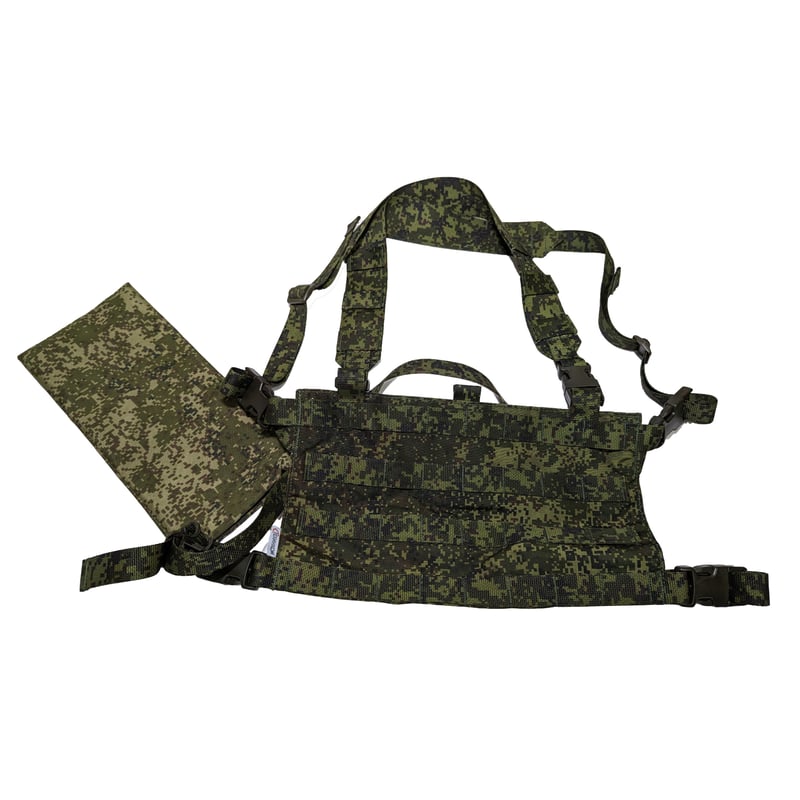 Tehinkom社製 デジタルフローラ迷彩 チェストパネル Molle 収納袋付き