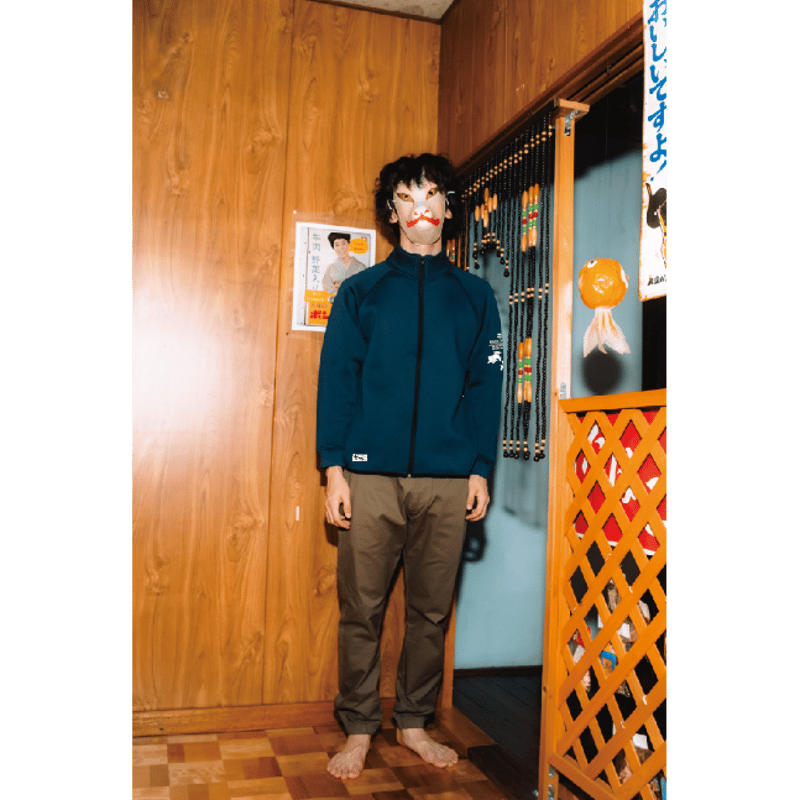 獅子牡丹のポンチブルゾン Lion and Peony Print Ponte Blouson