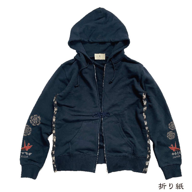 kry clothes シャカシャカパーカー カーディガンジップパーカー 折り紙 cardigan zip hoodie ORIGAMI K