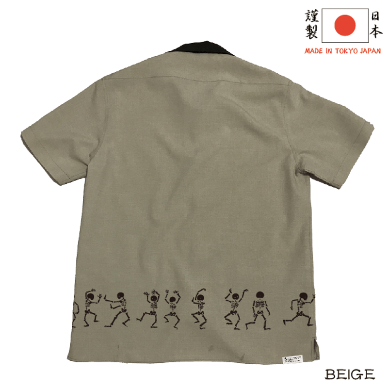日本製スカルボーリングシャツ Skull ring shirt made in Japan K 日本製スカルボーリングシャツ Skull ring shirt made in Japan K