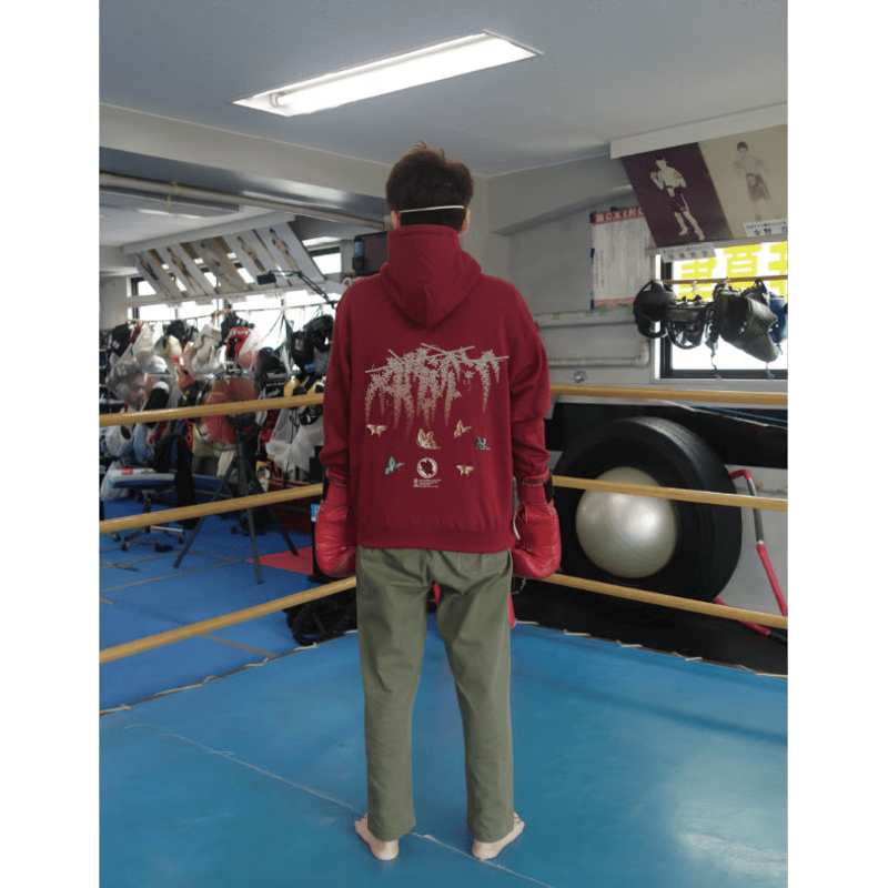 クロアゲハジップパーカー Black Swallowtail Zip Hoodie KJ-42