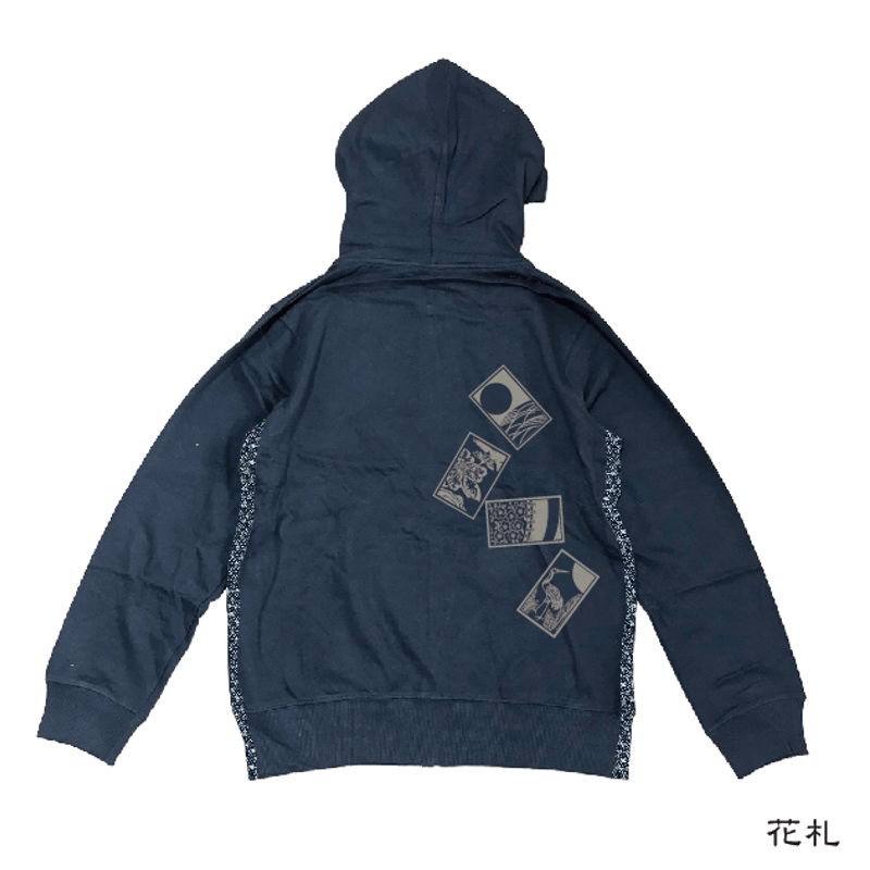 カーディガンジップパーカー 花札 cardigan zip hoodie HANAFUDA K