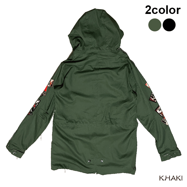 花札ストレッチモッズコート Hanafuda stretch mod coat KJ-428