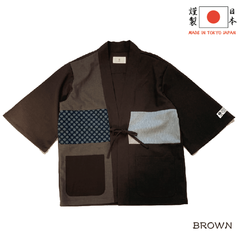 江戸製切替法被 Fabric switching happi coat made in Edo