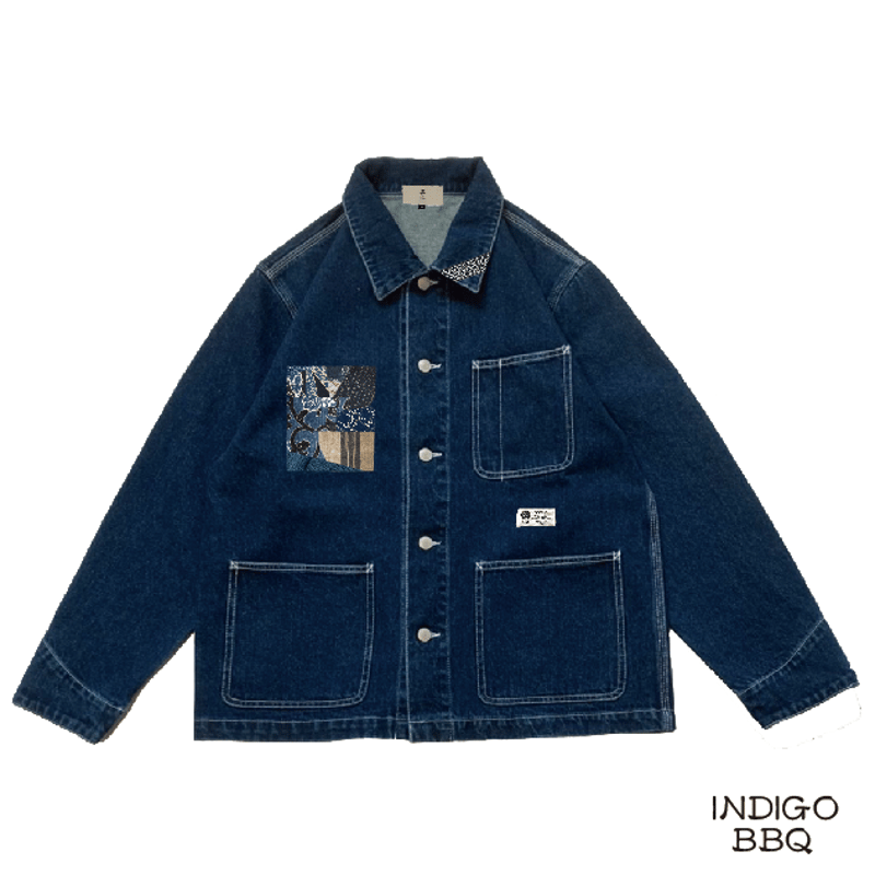 和のデニムカバーオール BBQ Japanese denim coverall BBQ KJ