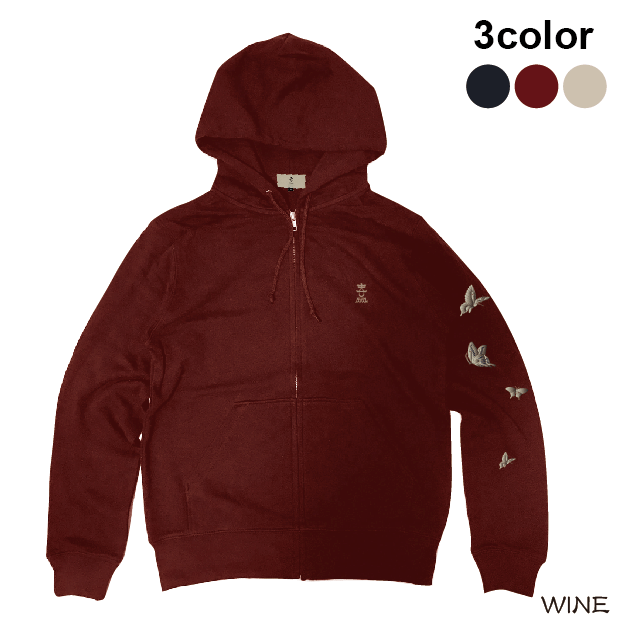 クロアゲハジップパーカー Black Swallowtail Zip Hoodie KJ-42