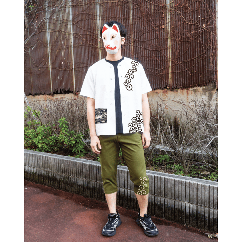 唐草7分丈パンツ(クロップドパンツ) JAPANESE -KARAKUSA- cropped