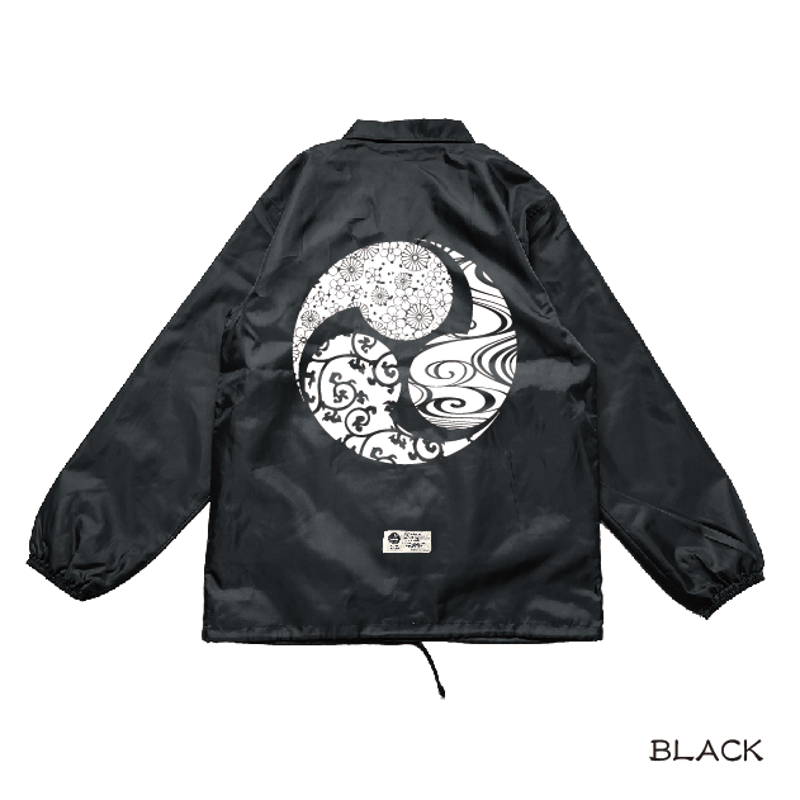 三つ巴のコーチジャケット Japanese family crest coach jacket